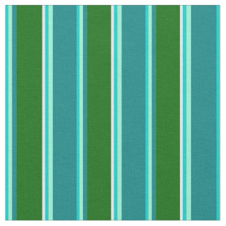 Tecido Turquesa Escura, Aquamarina, Teal, Verde e Branco