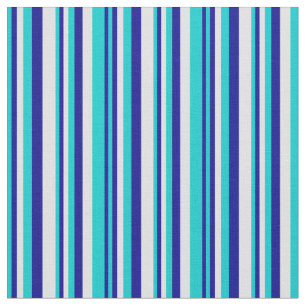 Tecido Turquesa Escura, Azul Escuro e Lavandas