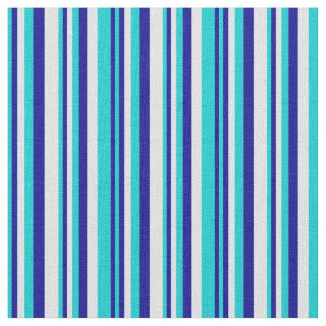 Tecido Turquesa Escura, Azul Escuro e Lavandas (Detalhe)