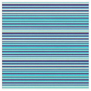 Tecido Turquesa Escura, Bisque e Azul Meia-Noite Colorido