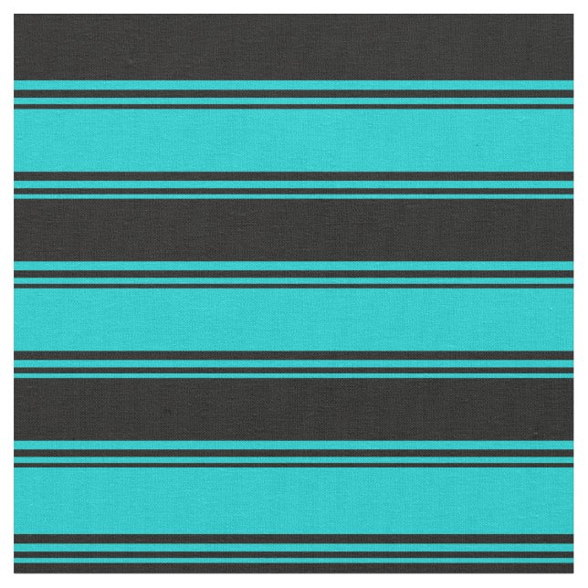 Tecido Turquesa Escura e Padrão Preto (Detalhe)