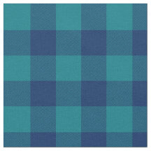 Turquesa Escura e Xadrez de Gingham Azul Marinho