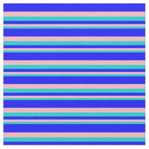 Tecido Turquesa Escura, Rosas claro e Cor Azul