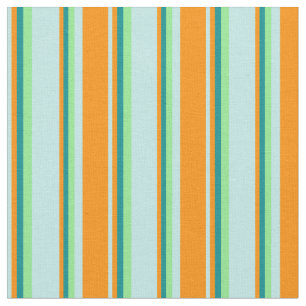 Tecido Turquesa, Laranja Escuro, Ciano Escuro e Verde Cla