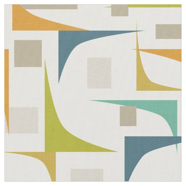 Tecido Turquesa Médio de Cantos Vermelhos Laranja Azuis T (Detalhe)