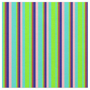 Tecido Turquesa, Verde, Marrom, Azul e Rosa claro