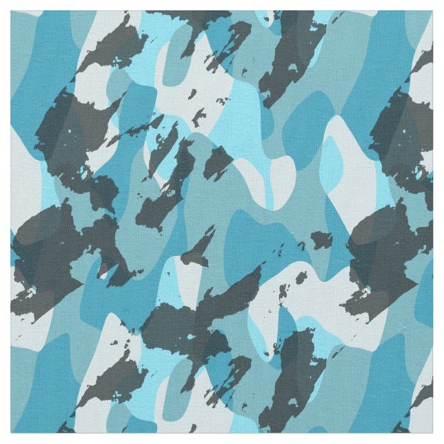 Tecido turquoise blue camo abstract (Detalhe)