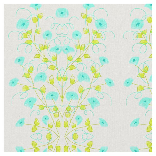 Tecido Turquoise Floral Designer (Detalhe)