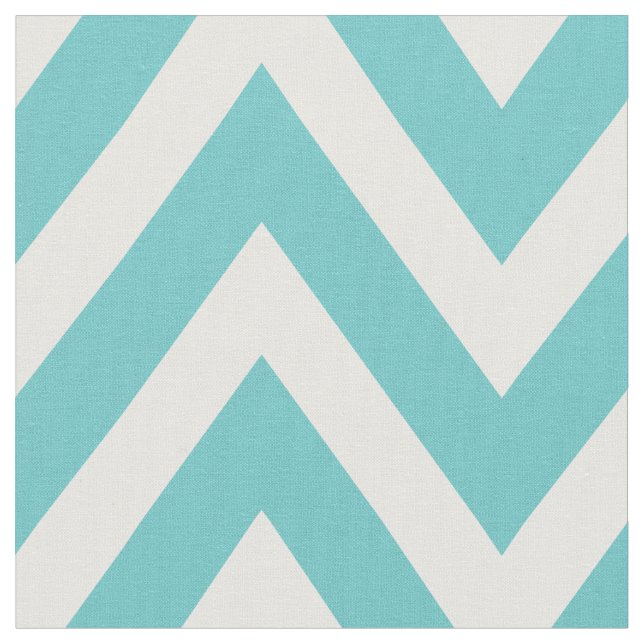 Tecido Turquoise Modern Chevron Grande Escala (Detalhe)