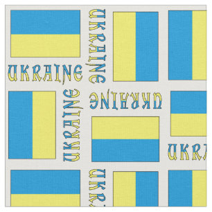Tecido Ucrânia e Bandeira Ucraniana