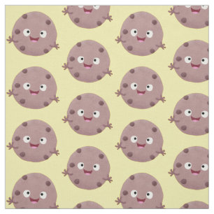 Tecido Um desenho animado de biscoito de chocolate inteli
