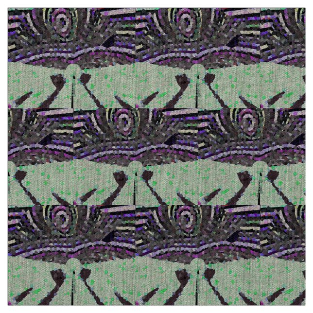 Tecido Um presente moderno, mosaico, de cor verde clara _ (Modelo)