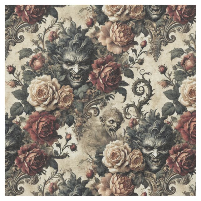 Tecido Um Santuário Selvagem - Azulejo Clássico Gótico (Detalhe)