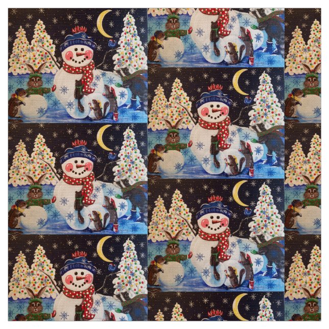 Tecido "Uma Noite Mágica na Neve" (Modelo)