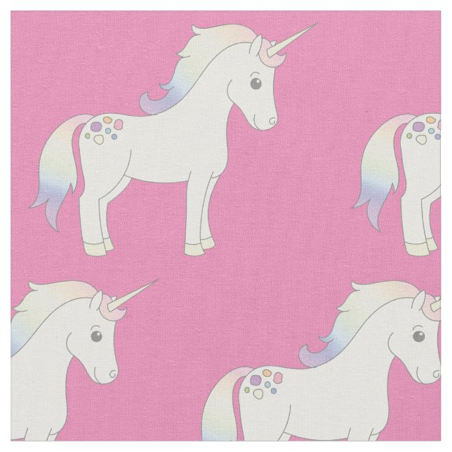 Tecido Unicorn Pastel - Arco-Íris Rosa (Detalhe)