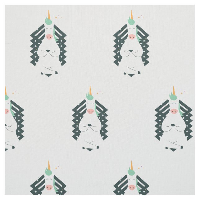 Tecido Unicórnio em Pose de Yoga (Modelo)