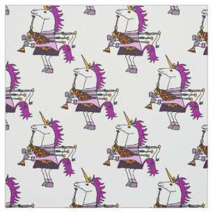 Tecido Unicórnio que joga Bagpipes