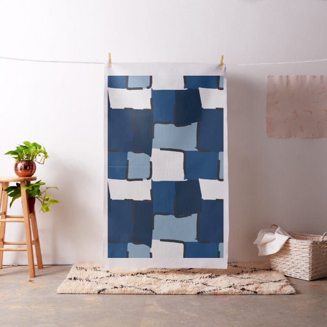 Tecido Urban Geo | Cobalt Cool | Hero Pattern (In Situ)