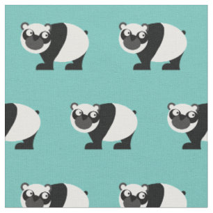 Tecido Urso Panda Bonito Bebê Menino Berçário Azul Claro