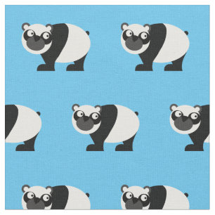 Tecido Urso Panda Bonito Bebê Menino Berçário Azul Claro