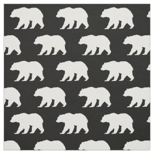 Tecido Urso Silhouette Woodland