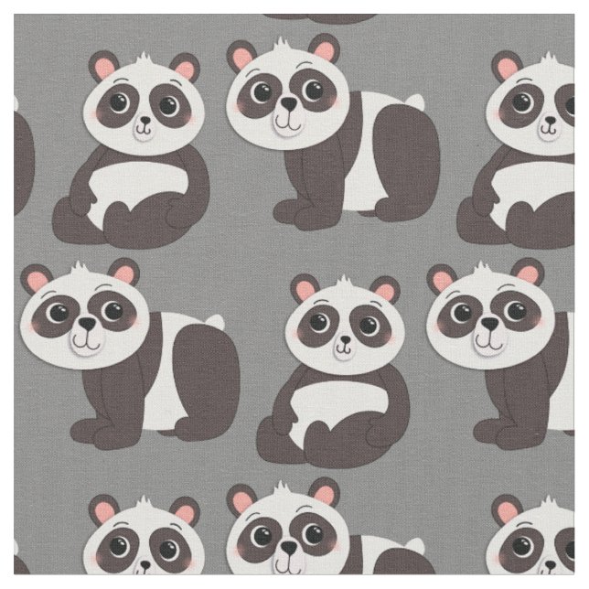 Tecido Ursos Panda Crianças Fofas (Detalhe)