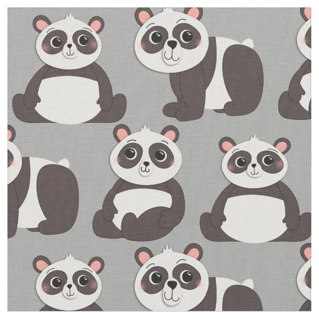 Tecido Ursos Panda Crianças Fofas (Detalhe)