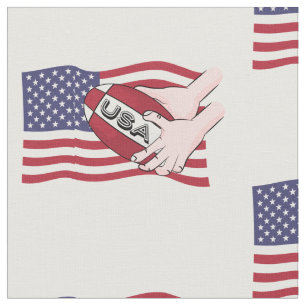 Tecido USA Rugby Team Apoiadores Bandeira com Ball