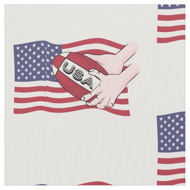 Tecido USA Rugby Team Apoiadores Bandeira com Ball (Detalhe)