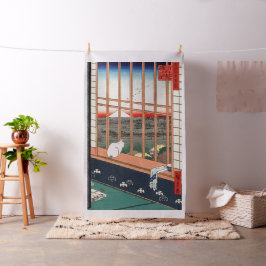 Tecido Utagawa Hiroshige - Campos de arroz Asakusa