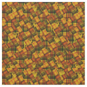 Tecido Vacas Em Crisscross Tartan Design,