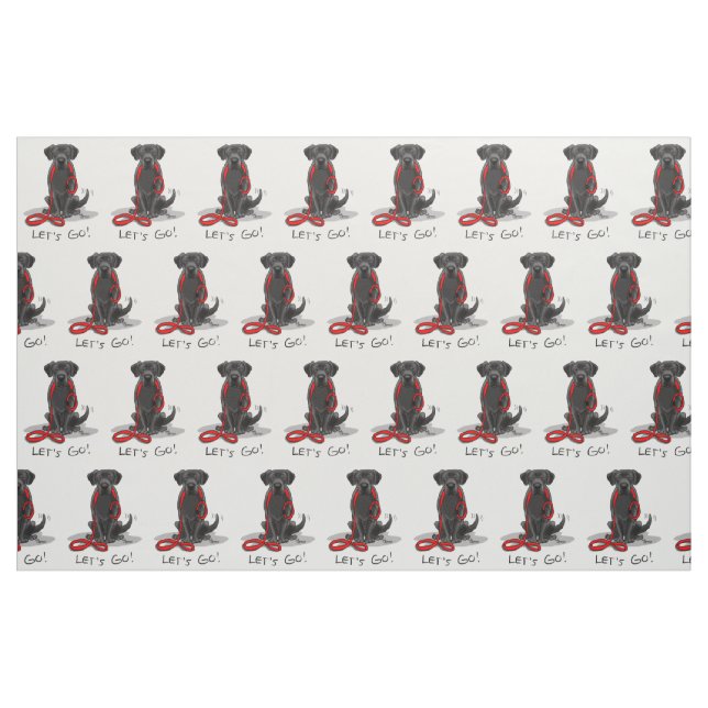 Tecido Vamos! Black Labrador Retriever - Cachorro Bonito (Fat Quarter)