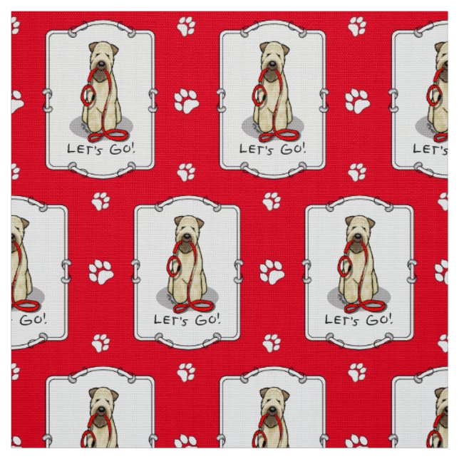 Tecido Vamos! Cão de Terrier de Walk Wheaten (batido em 1 (Modelo)