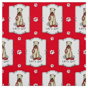 Tecido Vamos! Cão de Terrier Walk Wheaten (batido em 1b2