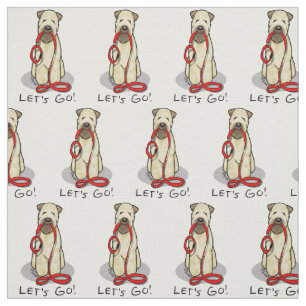 Tecido Vamos! Cão de Terrier Walk Wheaten (batido em 1b2