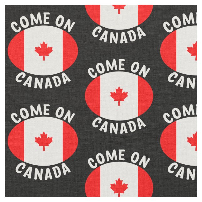 Tecido Vamos lá Canadá, Sinalizador de Mapeamento Branco  (Detalhe)