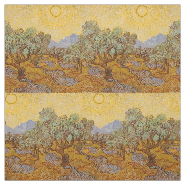 Tecido Van Gogh Olive Trees Yellow Sun Sky (Modelo)