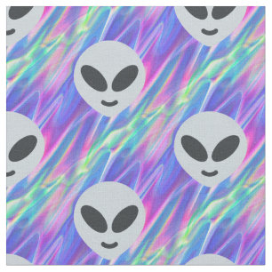 Tecido vaporwave alienígena emoji