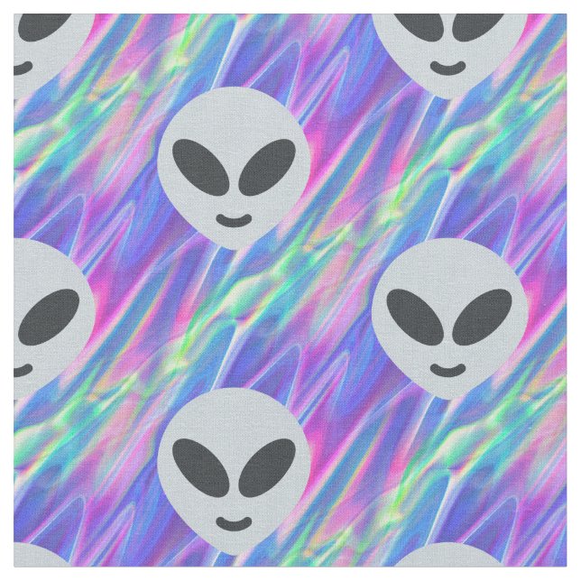 Tecido vaporwave alienígena emoji (Detalhe)