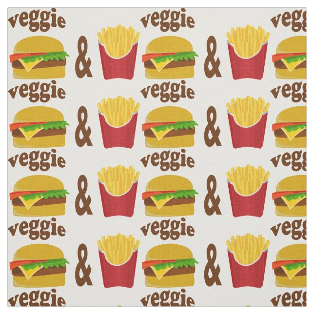 Tecido Veggie Burger e Fries (Modelo)