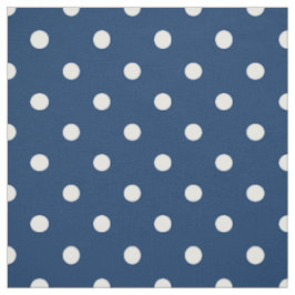 Tecido Velha Glória Azul Branco Bolinhas