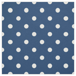 Tecido Velha Glória Azul Branco Bolinhas