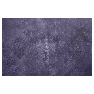Tecido Velvety Midnight Damask   Indigo Purple Grunge