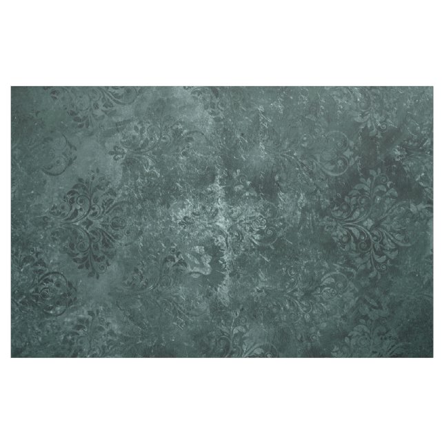 Tecido Velvety Teal Damask | Verde escuro Barroco (Jarda)