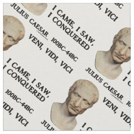 Tecido Veni, Vidi, Viti, Eu Vim, Eu Vi, Eu Conquistei Cés