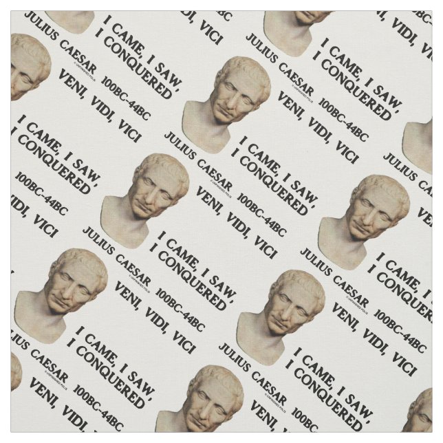 Tecido Veni, Vidi, Viti, Eu Vim, Eu Vi, Eu Conquistei Cés (Modelo)