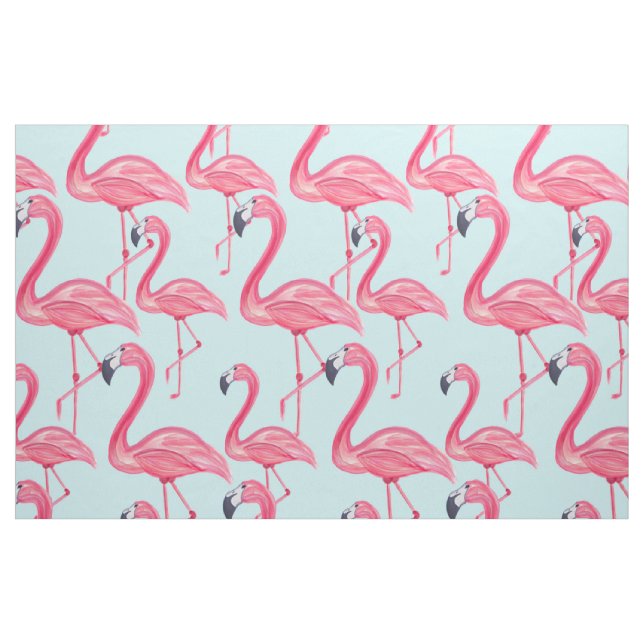 Tecido Verão cor-de-rosa bonito teste padrão pintado do (Jarda)