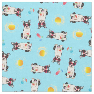 Tecido Verão de Boston Terrier