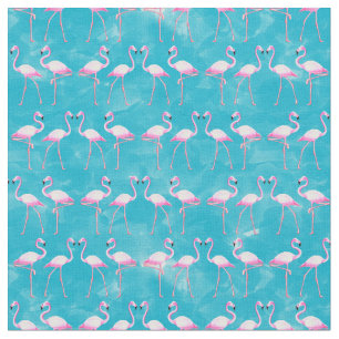 Tecido Verão de Flamingos Rosa