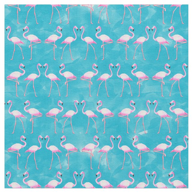 Tecido Verão de Flamingos Rosa (Detalhe)